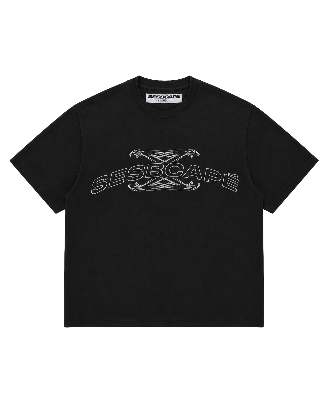 SESBCAPÉ TWIN CROSS EAGLE - BLACK T SHIRT