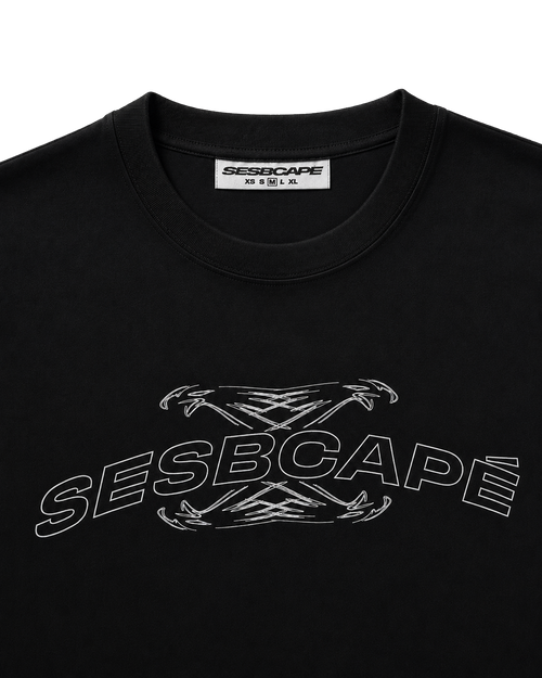 SESBCAPÉ TWIN CROSS EAGLE - BLACK T SHIRT
