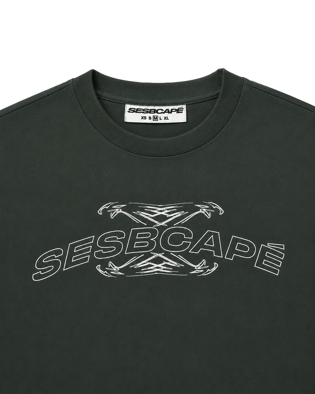 SESBCAPÉ TWIN CROSS EAGLE - OLIVE T SHIRT