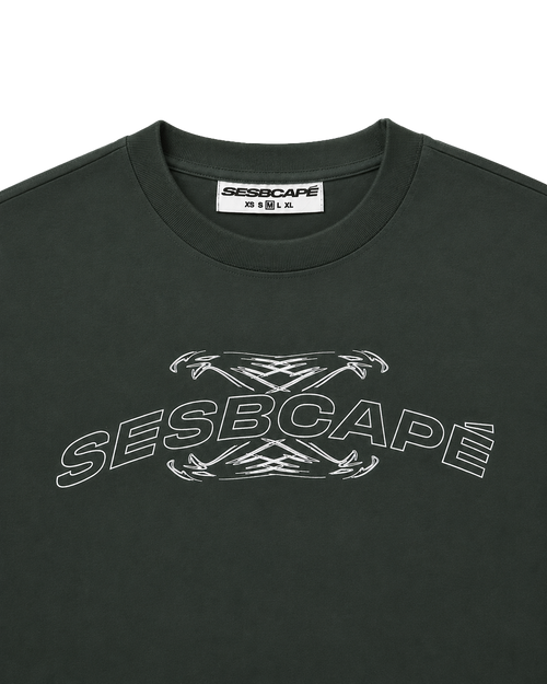 SESBCAPÉ TWIN CROSS EAGLE - OLIVE T SHIRT