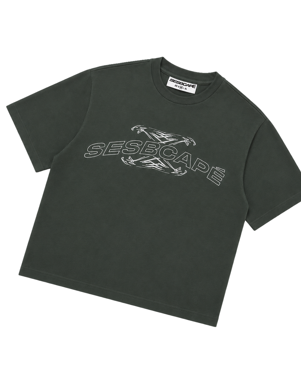 SESBCAPÉ TWIN CROSS EAGLE - OLIVE T SHIRT