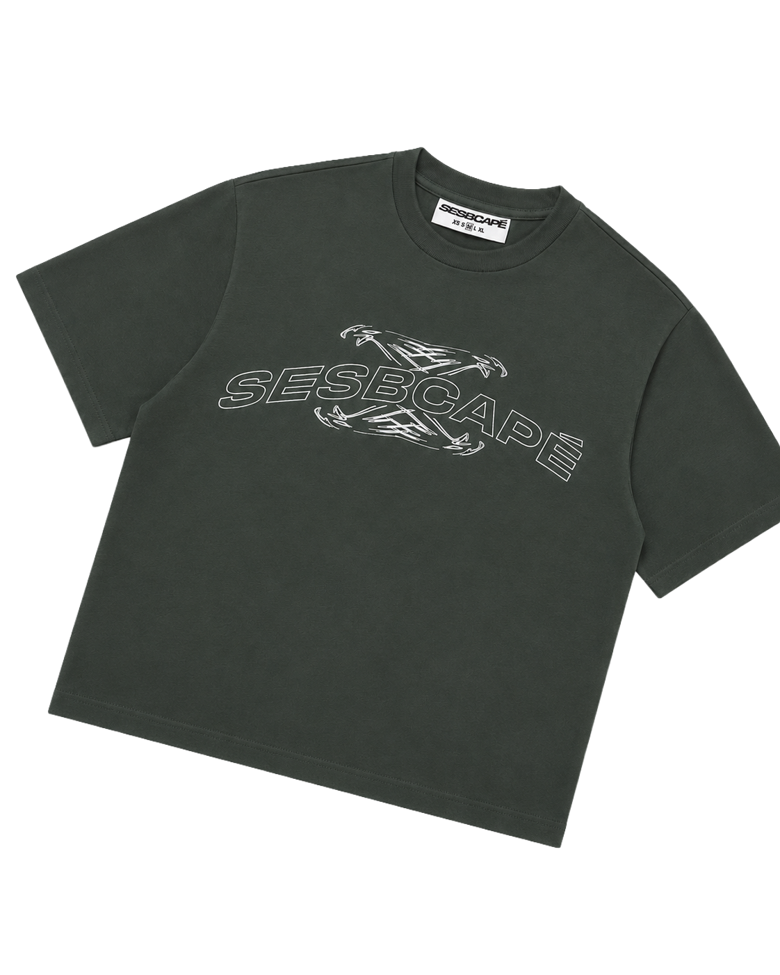 SESBCAPÉ TWIN CROSS EAGLE - OLIVE T SHIRT