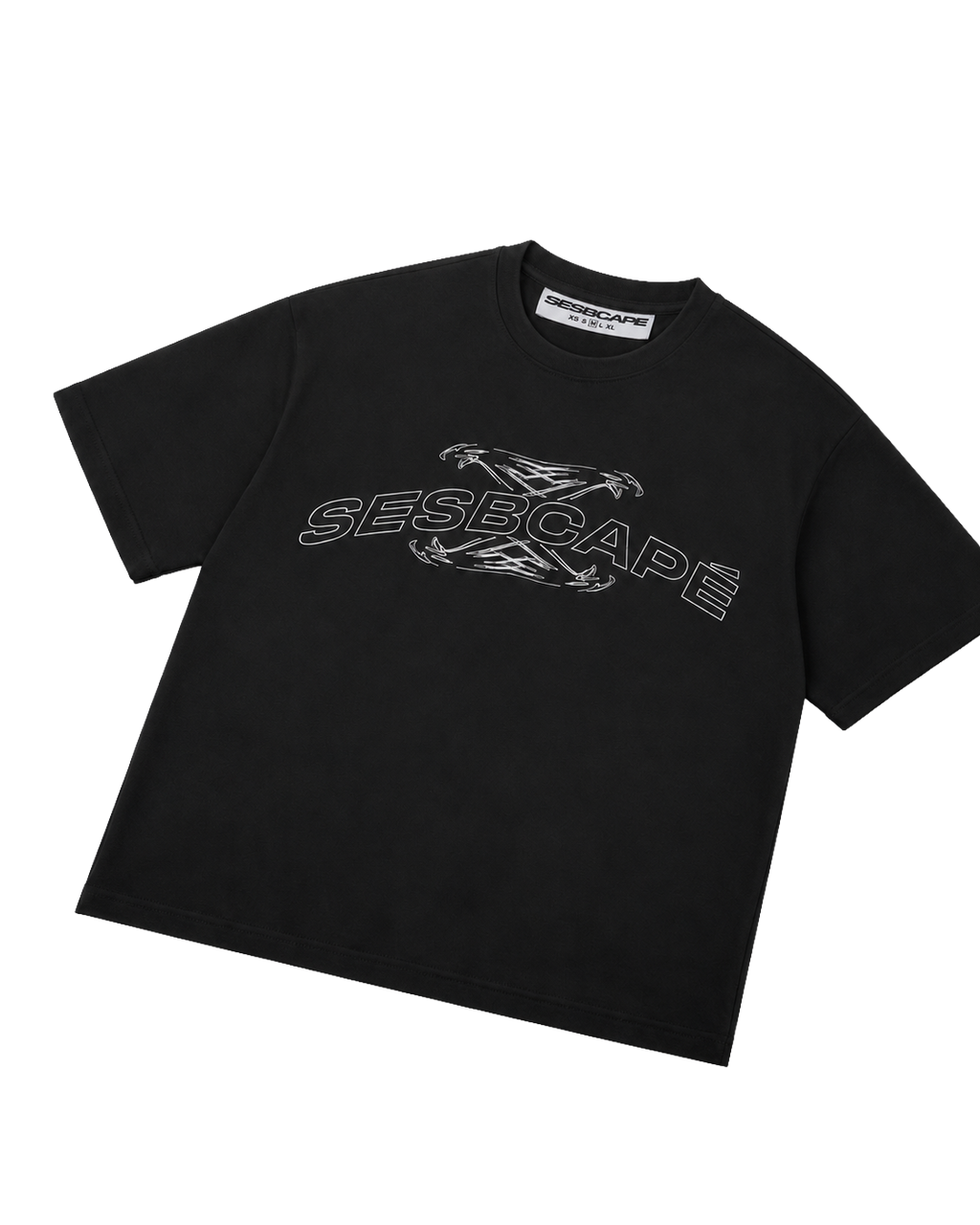 SESBCAPÉ TWIN CROSS EAGLE - BLACK T SHIRT